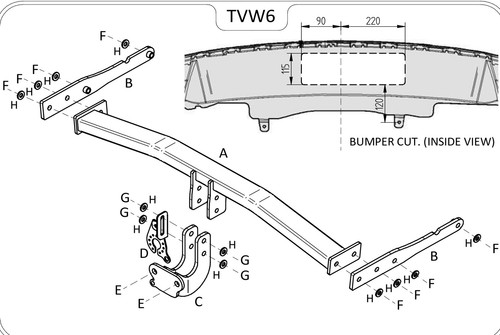 Towtrust fixed flange - fixed,