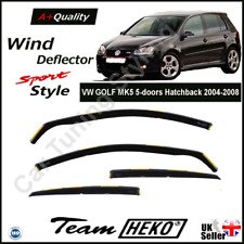 VW GOLF MK5 5-doors Hatchback 2004-2008 4-pc Wind Deflectors HEKO Tinted