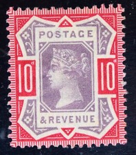 GB SG210 QV 1887 10d Dull