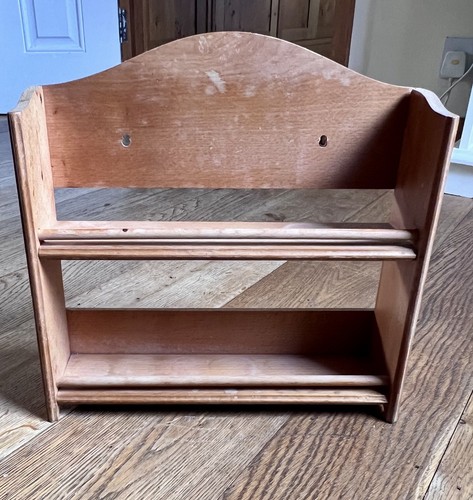 Vintage wooden spice rack - vintage,