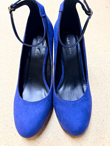 New look blue faux suede - new,