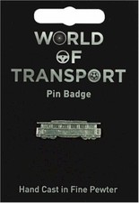 Tram Silver Pewter Lapel Pin Badge