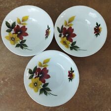 Set of Three, Vintage 1960s, Alfred Meakin, Glo-White, Cereal or Dessert Bowls