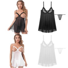 Ladies Mesh Lace Nightdress