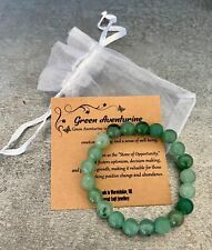 GREEN AVENTURINE Bracelet Stretchy Handmade Gift Bag & Card Crystal Gemstone 8mm