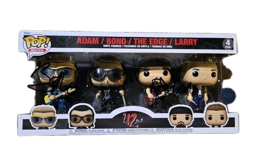 Triple signed funko pops - u2,