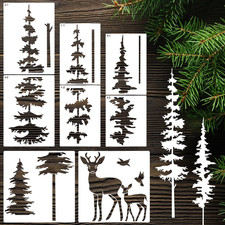 Large Pine Tree Stencils for