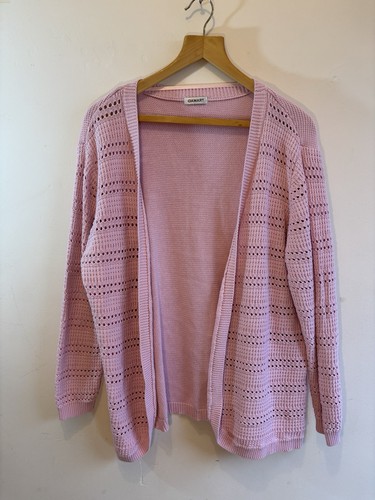 Damart pink open front - pink, knit