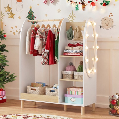 Open hanging wardrobe closet - open,