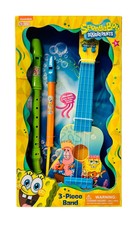 SpongeBob SquarePants 3-Piece Band Set Ukulele, Recorder, Slide Whistle New Toy