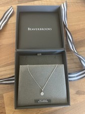 Beaverbrookes 9ct White Gold And Diamond Necklace - EUC - RRP £650 