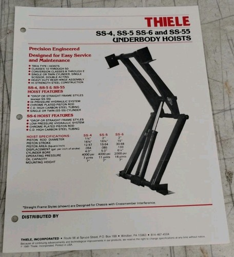 Thiele single hoist scissor - single,