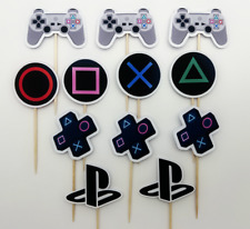 12 x Playstation PS5 Cupcake Toppers Gaming Birthday Cake Topper