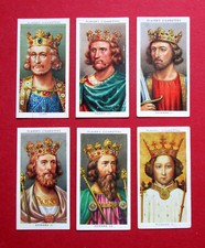 PLAYERS  SIX  1935 CIGARETTE CARDS  KINGS & QUEENS OF ENGLAND  7-8-9-10-11-12