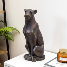 Large Bronze Leopard Ornament