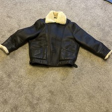 Sheepskin Leather Shearling Flying Jacket Men's