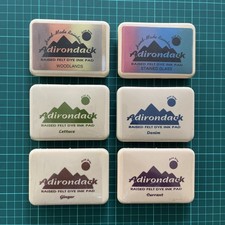 BUNDLE 6 x RANGER  ADIRONDACK Felt Dye Ink Pads Rainbow,Green,Blue,Orange,Purple