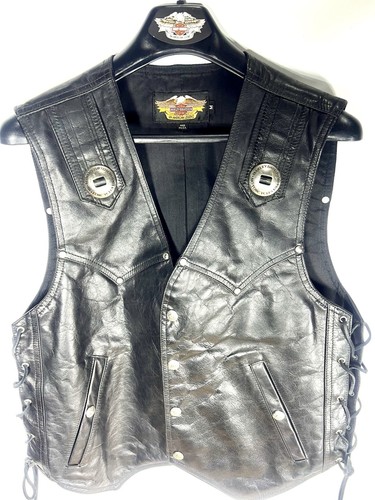 Harley davidson black - black, leather