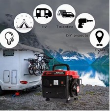 Petrol Generator Portable Max. 600W 2HP Quiet Outdoor Camping Power Manual Start