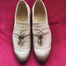 New with box beige crocodile