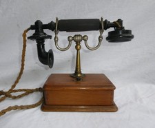 Antique -  Wooden - Desk Telephone - c1905