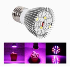 2 x Led Grow Light Bulbs Aluminum Indoor Gardening Flower Planting Hydroponics
