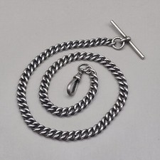 Sterling Silver Albert Chain with T-Bar 46.32g