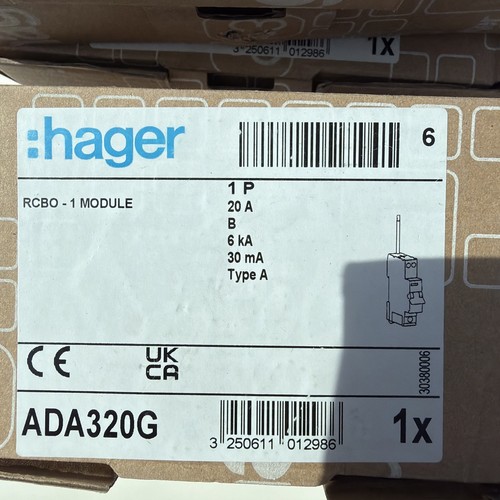 Hager rcbo module 20 - hager, a-6