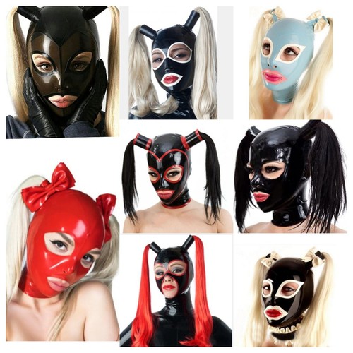 Black latex rubber double tail - rubber,