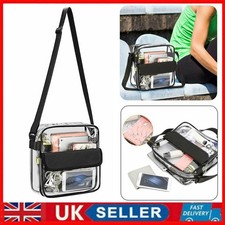 Clear Plastic Tote Bag Women Transparent Handbag Zip Purse Lady Security Bag