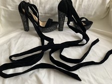 Esex Glam black high heel peep