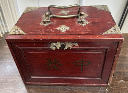 Antique mahjong boxed - mahjong, set
