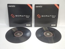 2x Serato SCRATCH LIVE DJ Vinyl 12" Black Control Records CV12002 MK2 USED VGC
