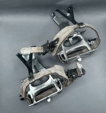 Campagnolo C-Record Pista Track Pedals Toe Clips & Straps **Rare**