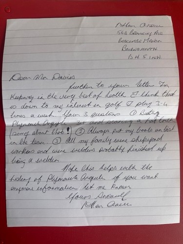 Alan neill hand written - o'neill, &