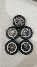 NHL Hockey Puck Lot (5) -
