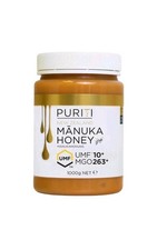 Puriti 1 kg Manuka Honey Premium New Zealand 10+ UMF With 263+ MGO Traceable Jar