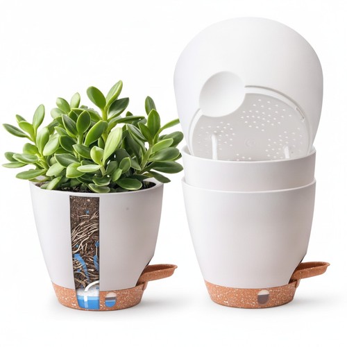 Self watering plant pots - watering, 15cm