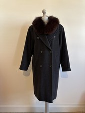Max Mara Grey 100% Wool Coat