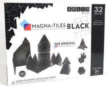 Rare Solid BLACK  Magna-Tiles