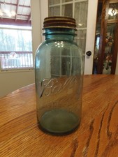 Half Gallon Aqua Ball Jar, #7