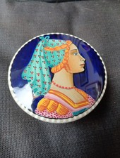 Deruta Ceramic Majolica Painted Lidded Trinket Dish