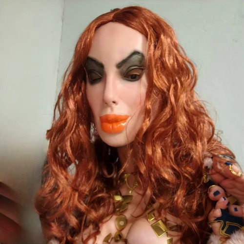 Latex full face mask with - mask,