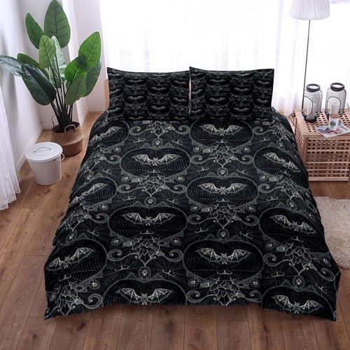 Bat spider web black duvet - spider,