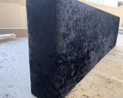 Black chenille linen padded - black,