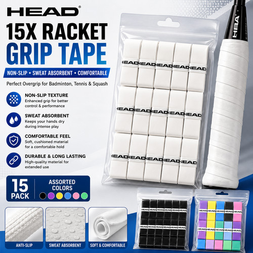 Head 15x racket grip tape - head,