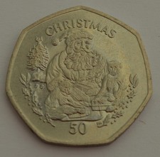 Gibraltar Christmas 50p 1999