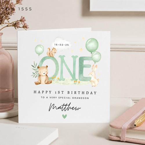 Personalised 1st birthday card - birthday,