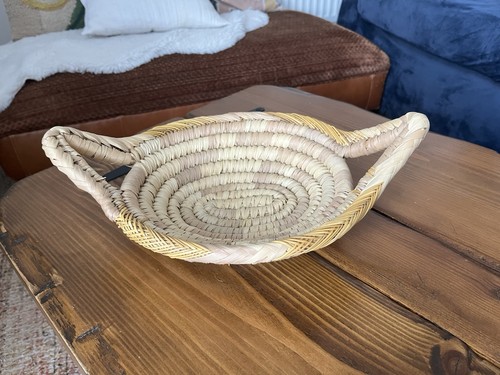 Moroccan handwoven palm leaf - handwoven,