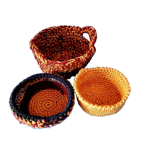 Handmade crocheted baskets - handmade,